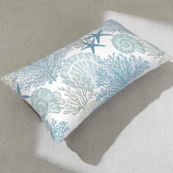 Lumbar Beach Pillow Covers Starfish Nautical Coastal Decor Decorative Soft Cases - Picture 3 of 7